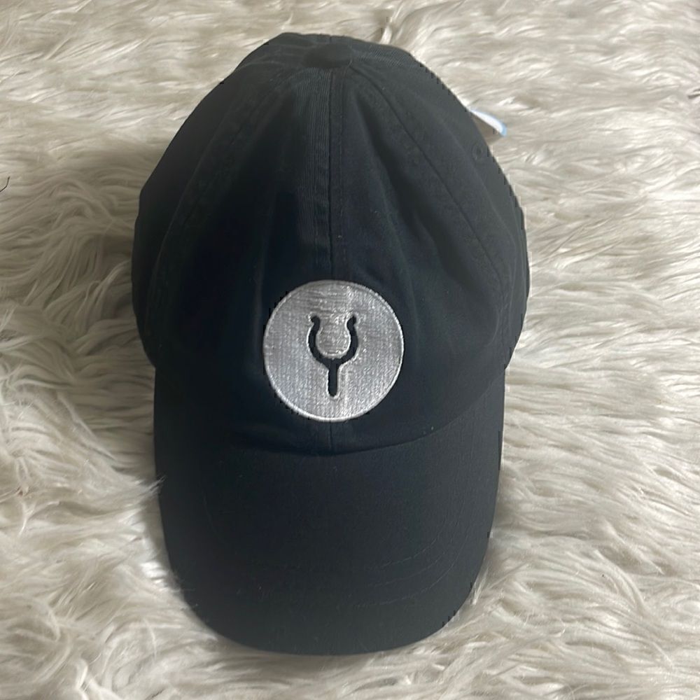 Adams Hat Adult one size Baseball Cap cool crown Wishbone embroidered Black New